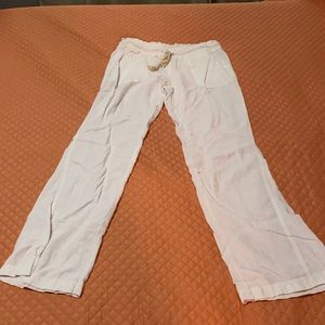 Roxy White XL Linen Beach Pant